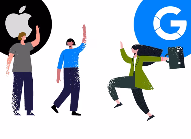 Google’i ja Apple’i koostöö illustratsioon