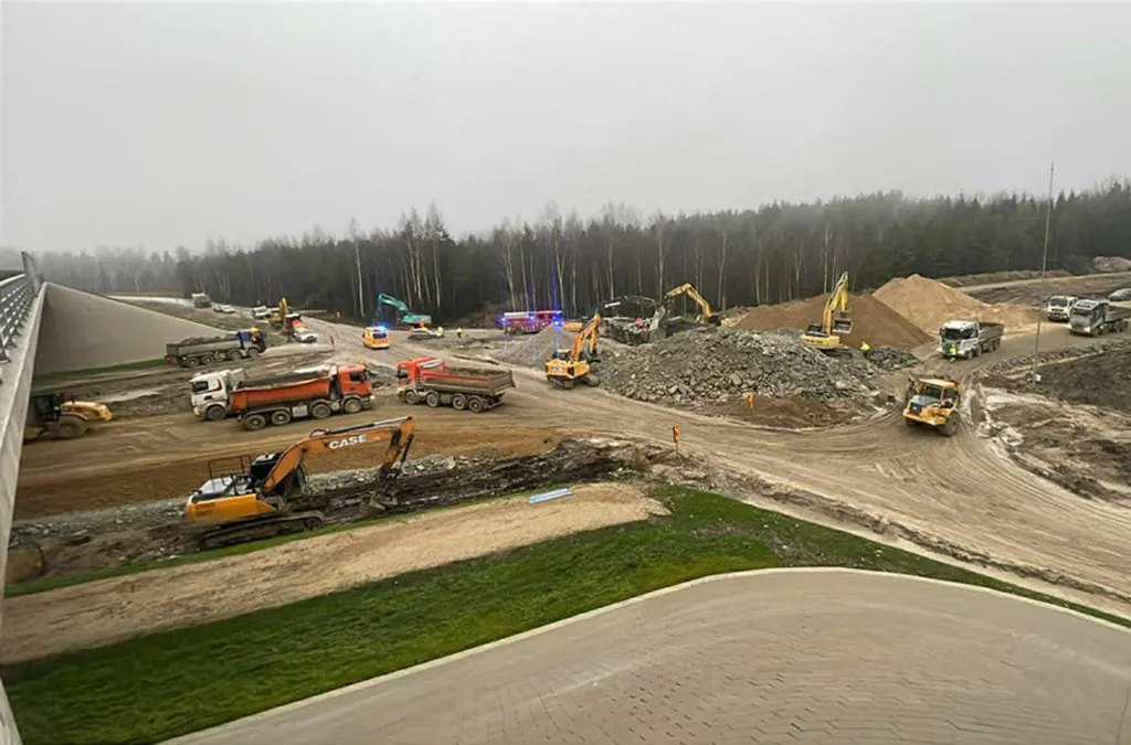 Ehitustöödel juhtunud veokiõnnetuse tagajärjed