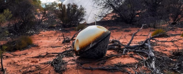 Kosmoses valmistatud ravimite kapsel kõrbe kohal