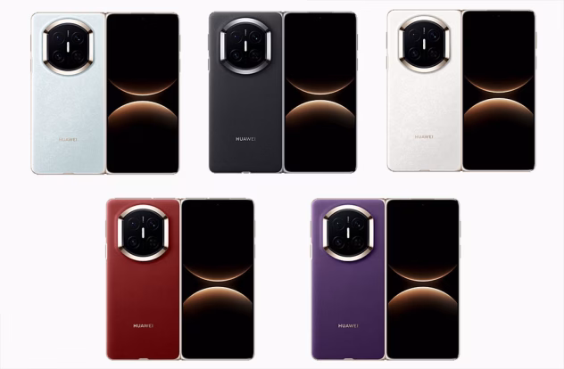 Huawei Mate X7 külgvaade voldituna ja avatuna