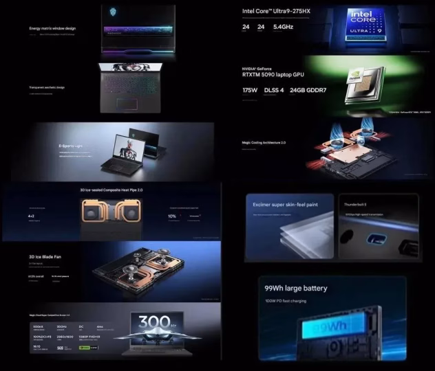 Red Magic 16 Pro sülearvuti jahutussüsteem